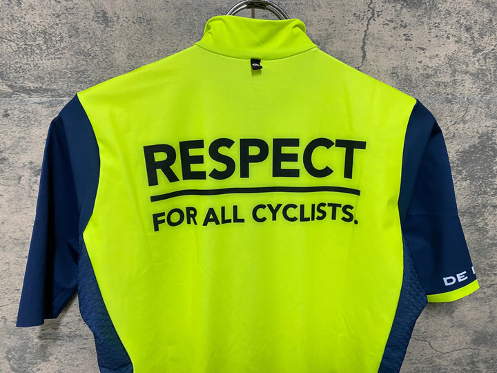 JY864 サンティーニ Santini DE ROSA 半袖 サイクルジャージ ネイビー 黃 M