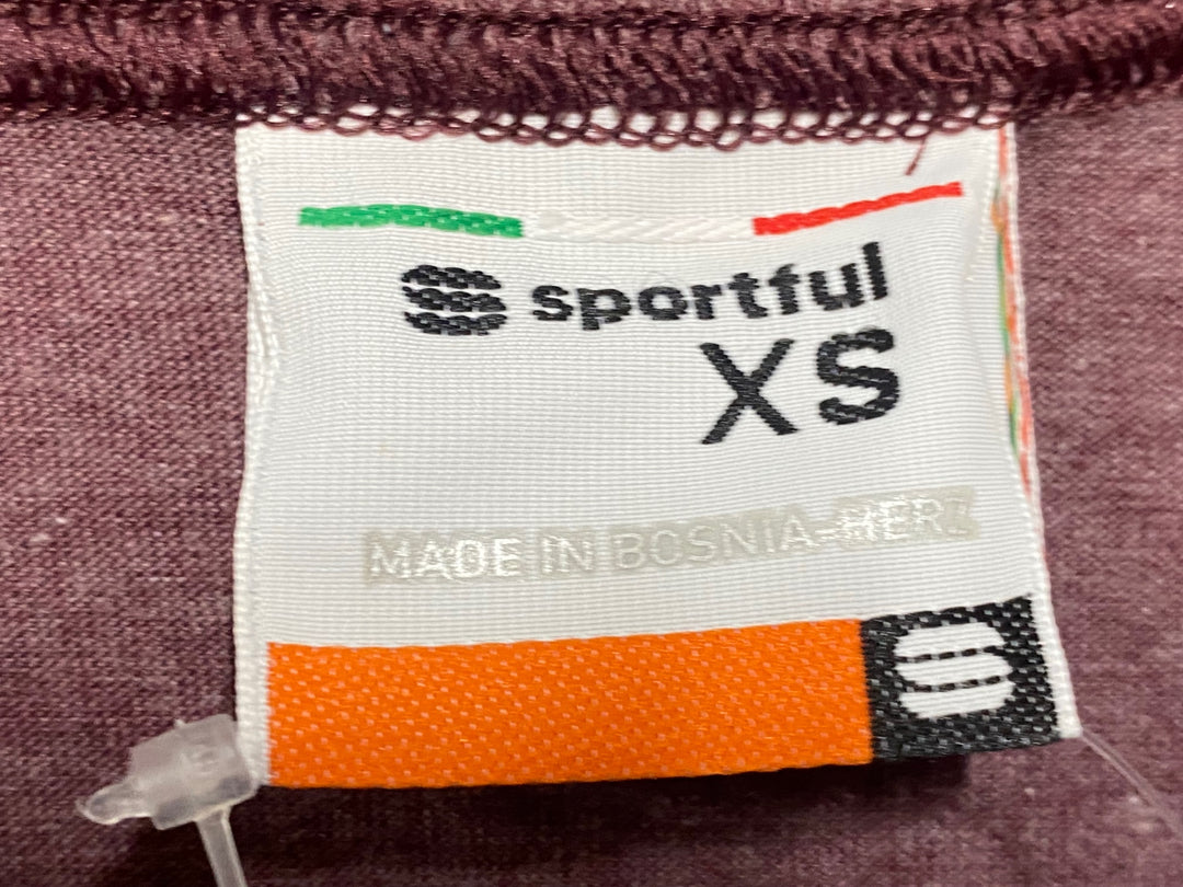 KI134 スポーツフル sportsful 長袖 サイクルジャージ 赤 XS