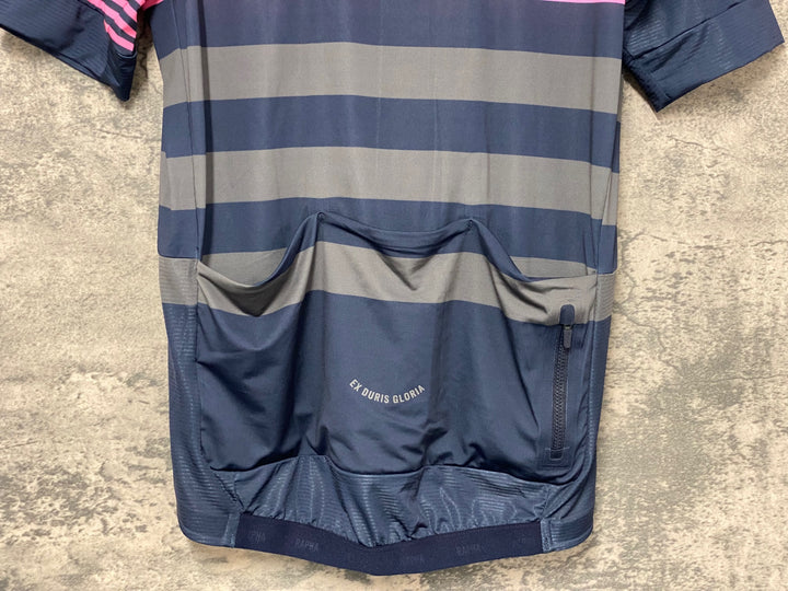 KK536 ラファ Rapha RCC PRO TEAM JERSEY 半袖 サイクルジャージ 紺 L