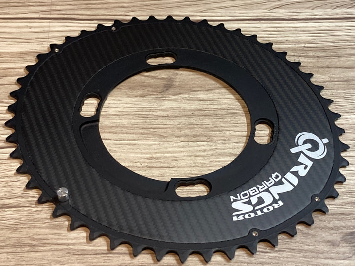 JR685 ローター ROTOR CARBON Q-RINGS 50T 楕円チェーンリング BCD110 アウターリング