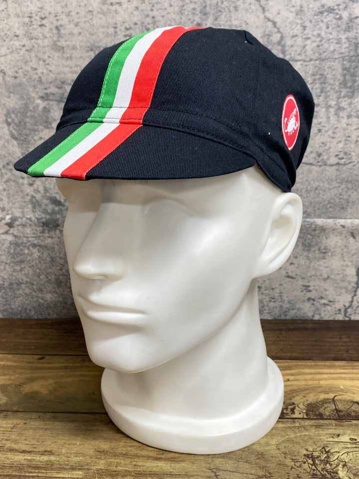 KH245 カステリ CASTELLI サイクルキャップ 黒 フリーサイズ