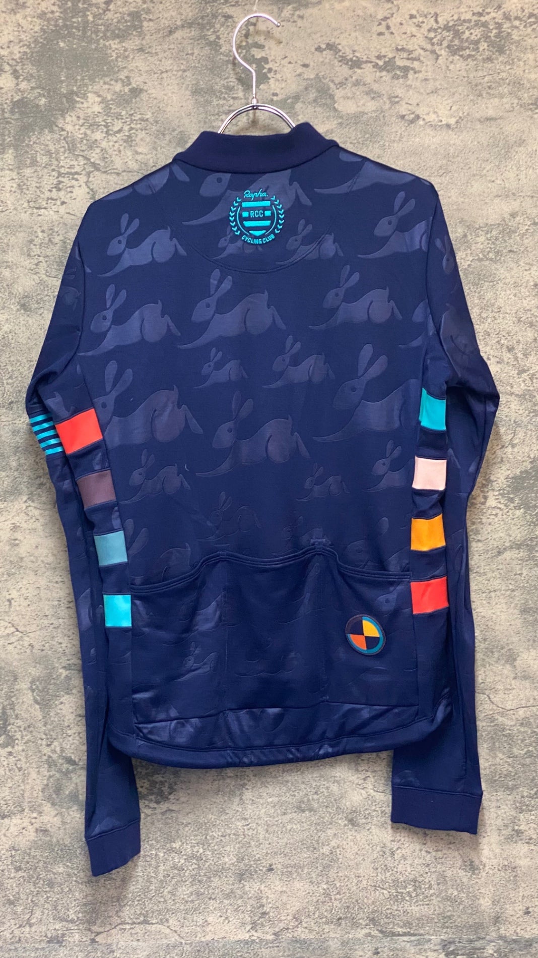 KJ013 ラファ Rapha RCC + PAUL SMITH CLASSIC LONG SLEEVE JERSEY 長袖 サイクルジャージ 濃紺 L