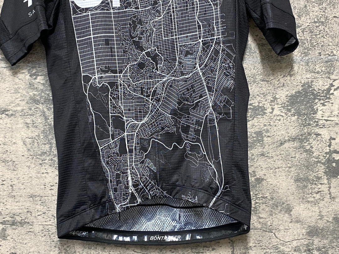 KH485 ボントレガー BONTRAGER 半袖 サイクルジャージ S 黒