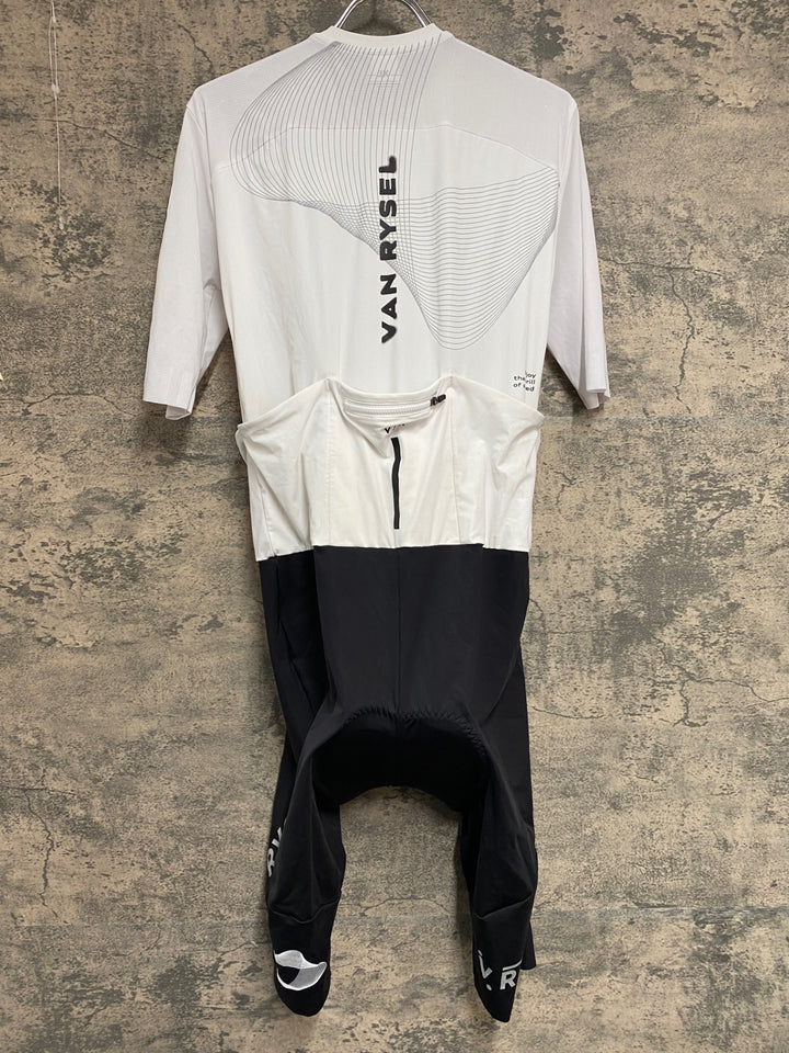 KD706 ヴァンリーゼル VAN RYSEL 半袖 ワンピース 白黒 XL