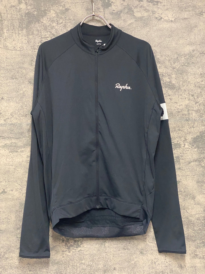 JX148 ラファ Rapha CORE LONG SLEEVE JERSEY 長袖 サイクルジャージ 黒 L
