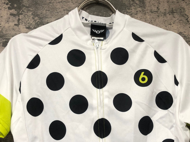 IW598 ツインシックス TWIN SIX 半袖 サイクルジャージ 水玉 白黒 women's Ｍ