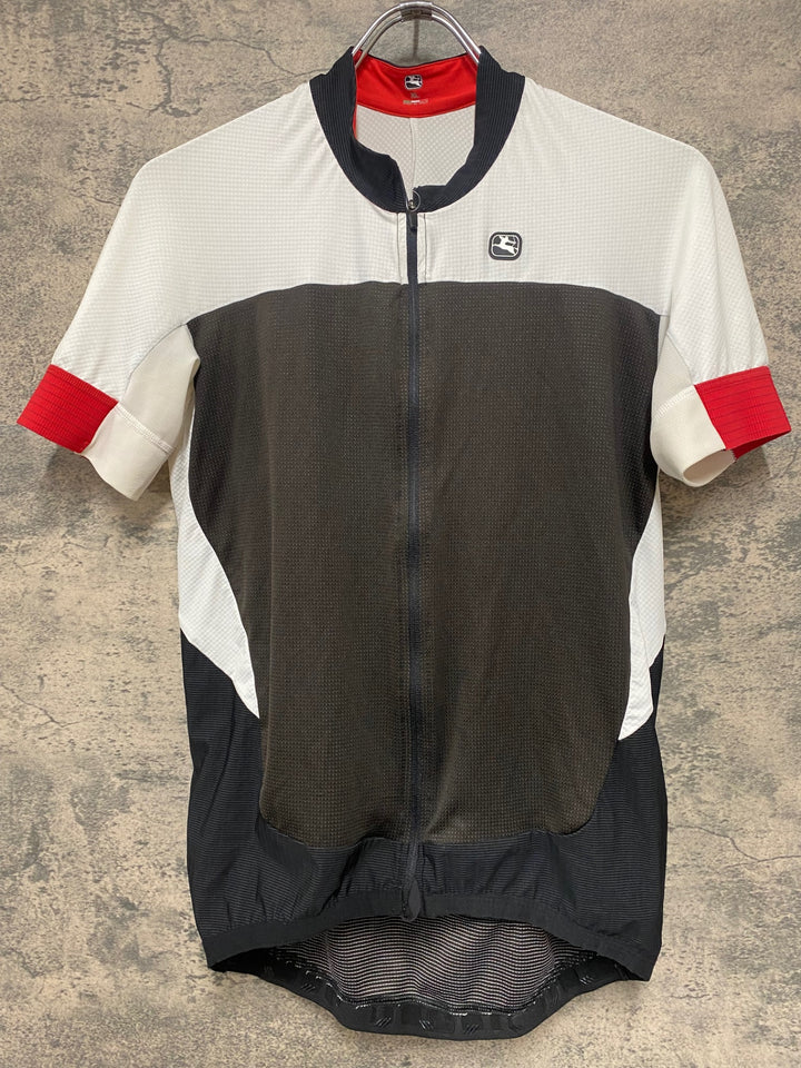 JH986 GIORDANA 半袖 サイクルジャージ 黒 白 XL