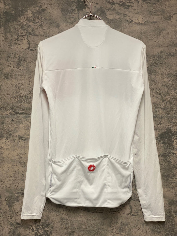 KG544 カステリ CASTELLI 長袖 サイクルジャージ 白 S 汚れあり