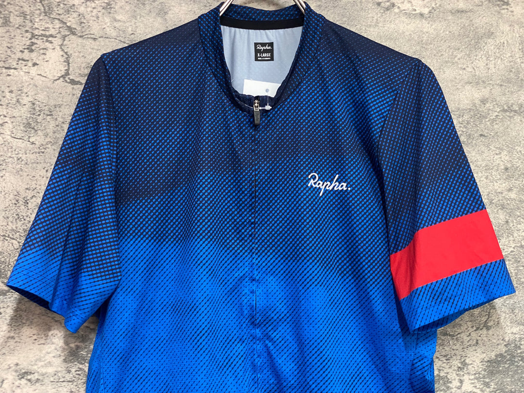 KL771 ラファ Rapha LIGHTWEIGHT RACE JERSEY 半袖 サイクルジャージ 青 XL