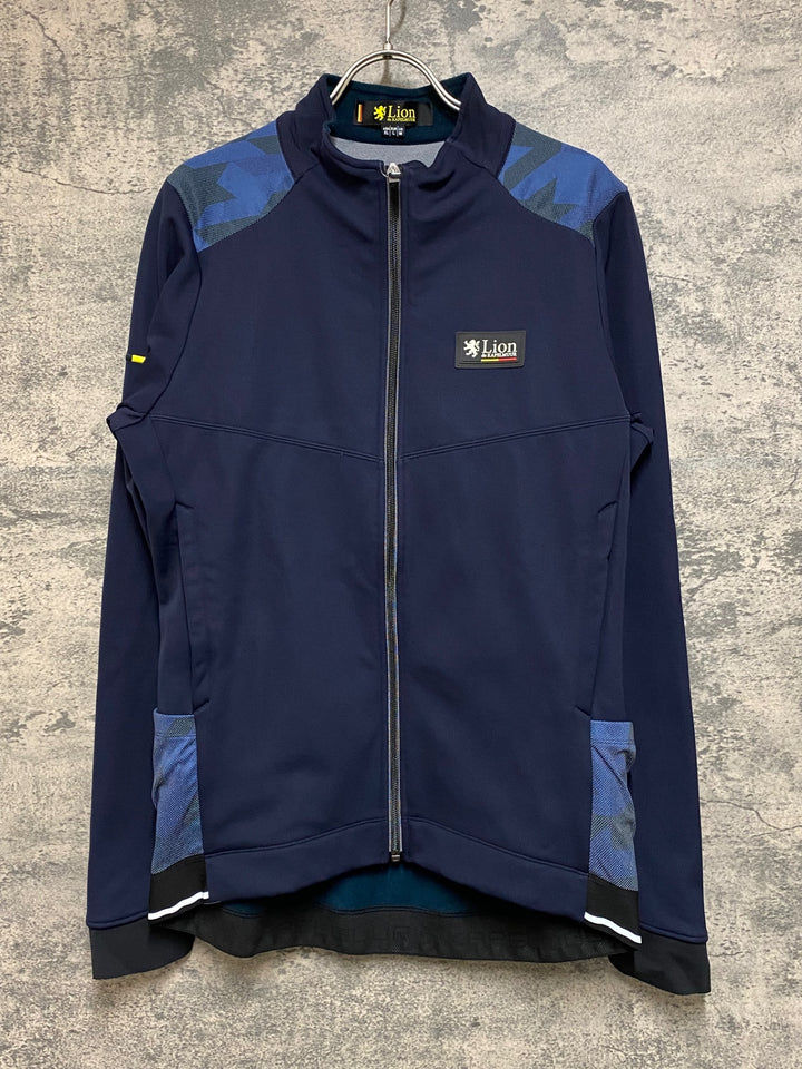 JP225 リオンドカペルミュール Lion de KAPELMUUR 長袖 サイクルジャケット 青 XL 裏起毛