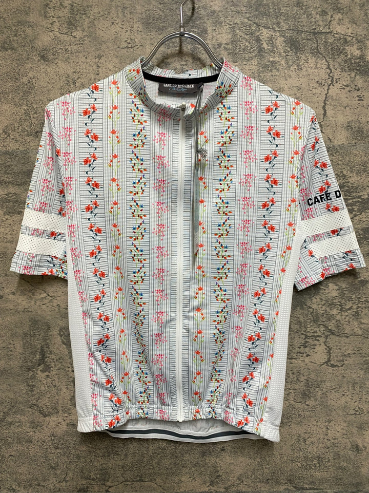 KS227 カフェドシクリステ cafe du cycliste Floriane R. x Centifolia 半袖 サイクルジャージ グレー sakura S