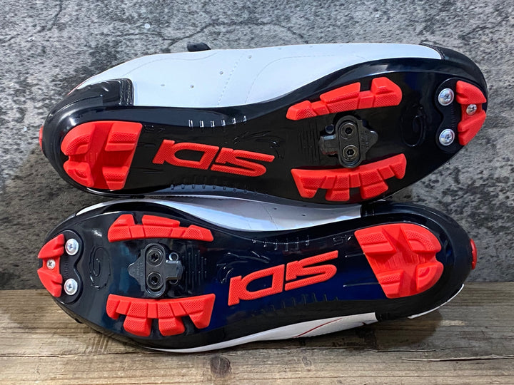 KG381 シディ SIDI TRACE MTB ビンディングシューズ 白 SPD EU45 ※ペン字あり