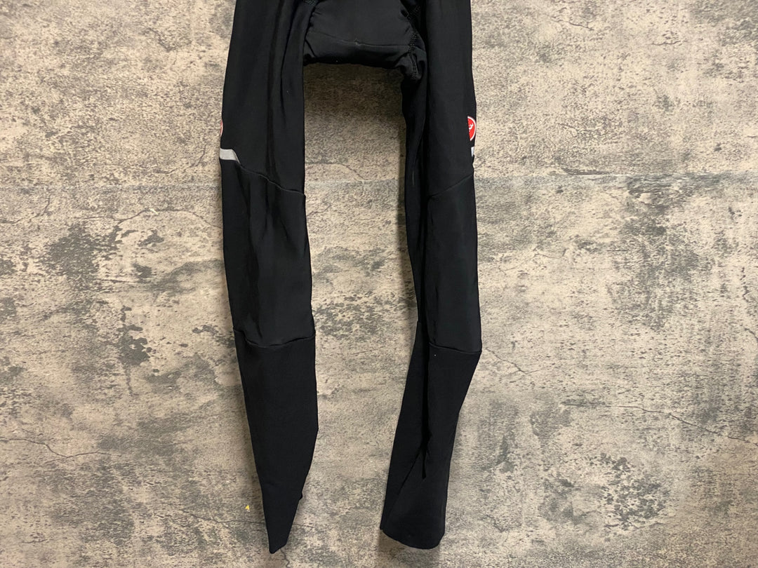 KB687 カステリ CASTELLI ビブタイツ 黒 M 裏起毛 ※擦れ