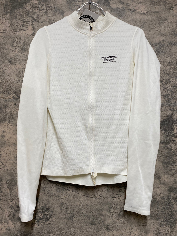 JP760 パスノーマルスタジオ PAS NORMAL STUDIOS ESCAPISM Wool Long Sleeve Jersey 長袖サイクルジャージ 白 M