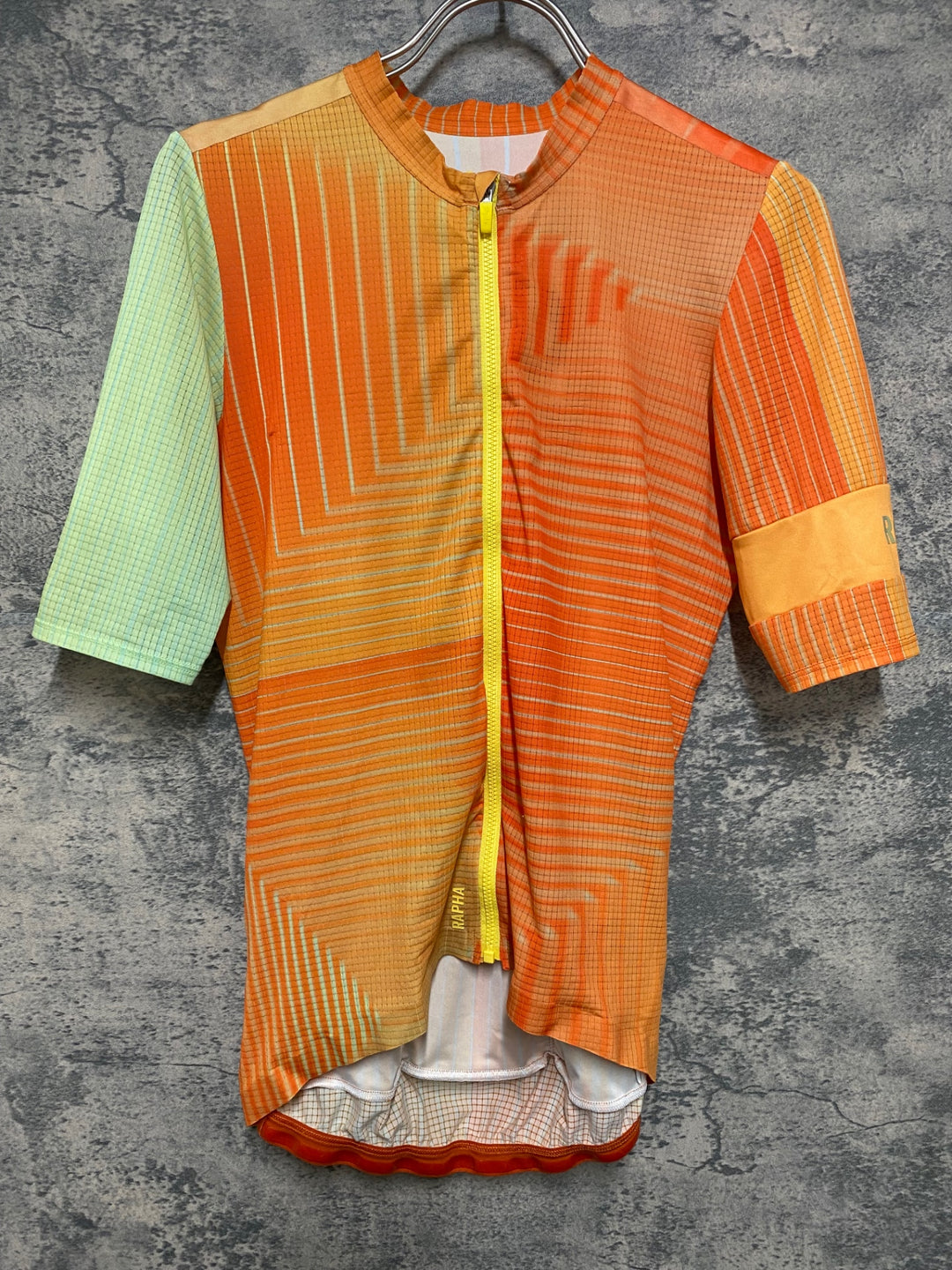 JK663 ラファ Rapha TUNNEL VISION PT FLYWEIGHT JERSEY 半袖 サイクルジャージ オレンジ S