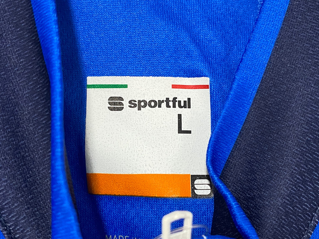 KJ815 スポーツフル sportful 半袖 サイクルジャージ 青 白 L ALBERTO CONTADOR