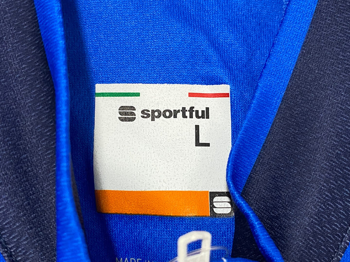 KJ815 スポーツフル sportful 半袖 サイクルジャージ 青 白 L ALBERTO CONTADOR