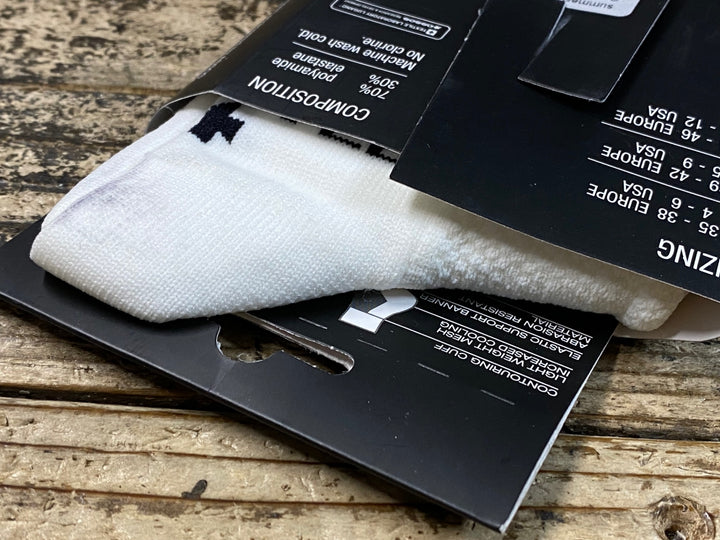 JQ205 アソス assos summerSocks skinweb サイクルソックス 白 2