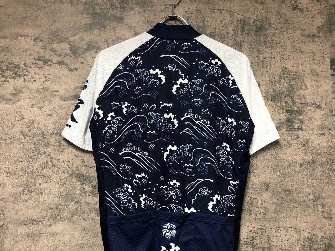 JW273 パールイズミ PEARL iZUMi 半袖 サイクルジャージ ネイビー 白 L
