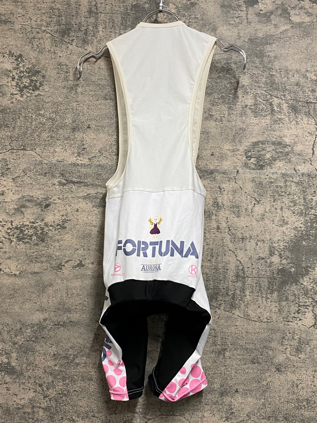 JM214 サンボルト SUNVOLT AURORA ビブショーツ 白 黒 ピンク M FORTUNA 痛ジャージ