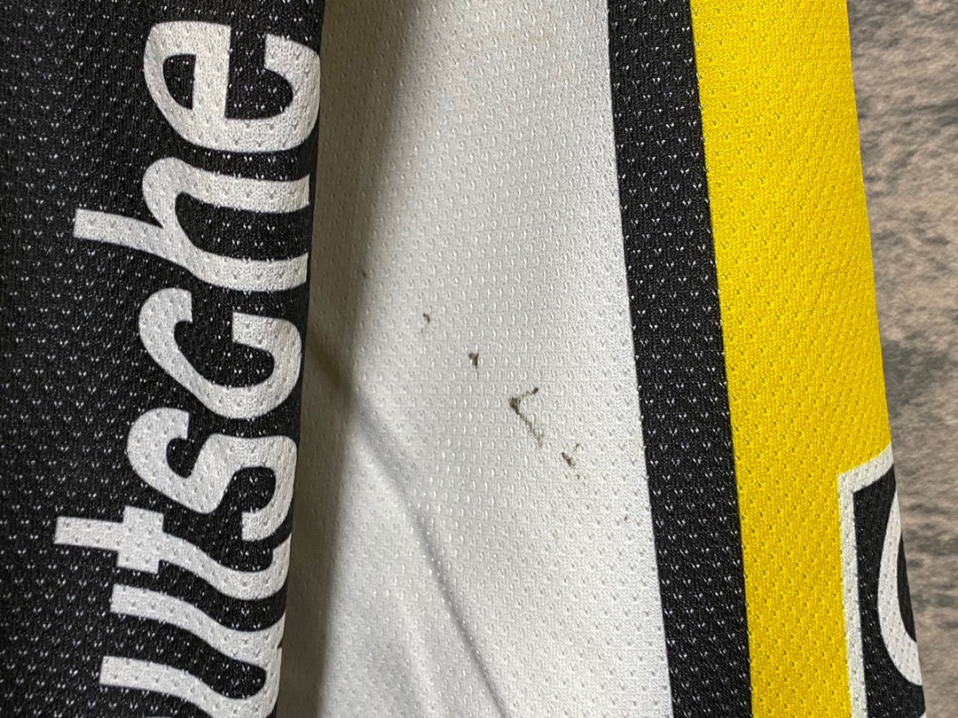 JV748 カステリ CASTELLI 長袖サイクルジャケット 白黄 L 裏起毛 ONCE 汚れあり