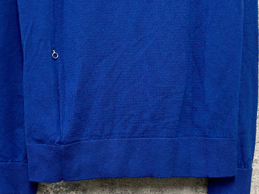 JV924 ラファ Rapha MERINO POLO 長袖 ポロシャツ 濃紺 S