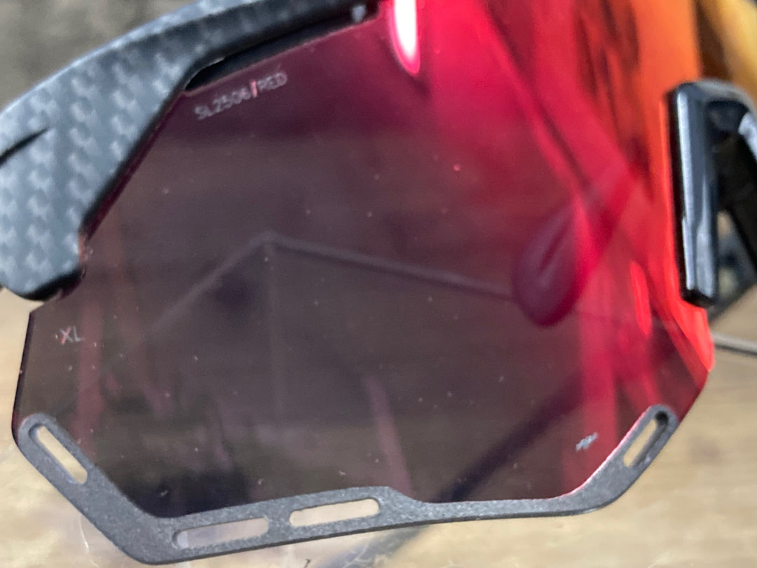 KP306 シーコン SCICON AEROSHADE XL SL2506/RED XL サングラス アイウェア カーボン調 ※汚れ, レンズ割れ