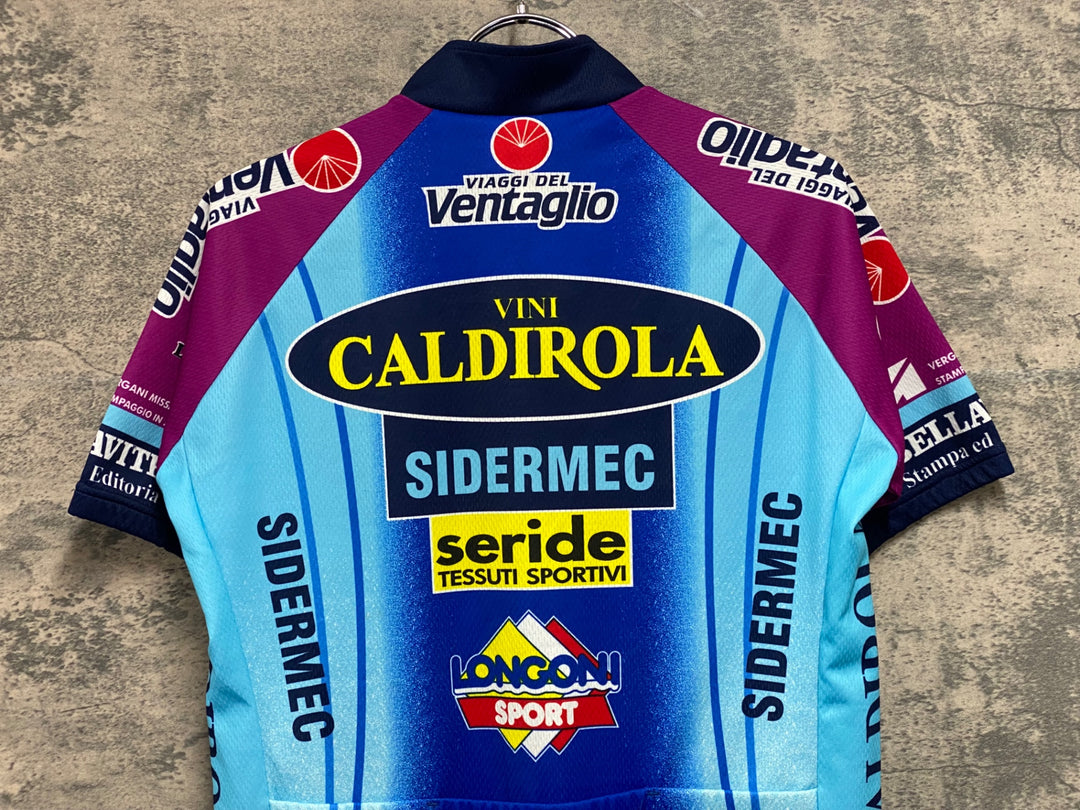 JW109 サンティーニ Santini 半袖 サイクルジャージ 青 M VINI CALDIROLA