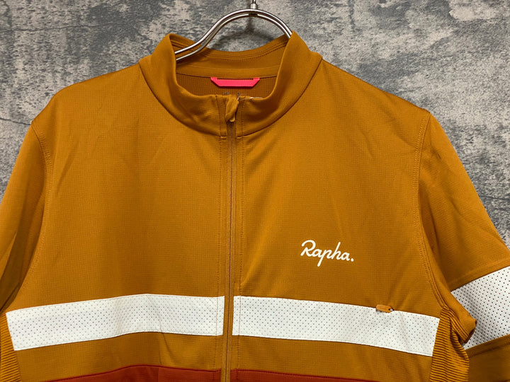 JY679 ラファ Rapha BREVET LIGHTWEIGHT JERSEY 半袖 サイクルジャージ オレンジ L