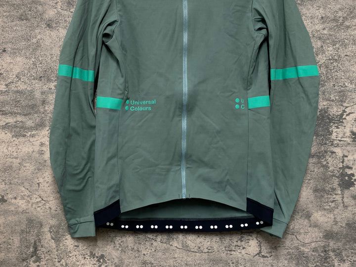 JV331 ユニバーサルカラーズ universal colors Mono long sleeve jersey 長袖サイクルジャージ 緑 MENS S 裏起毛
