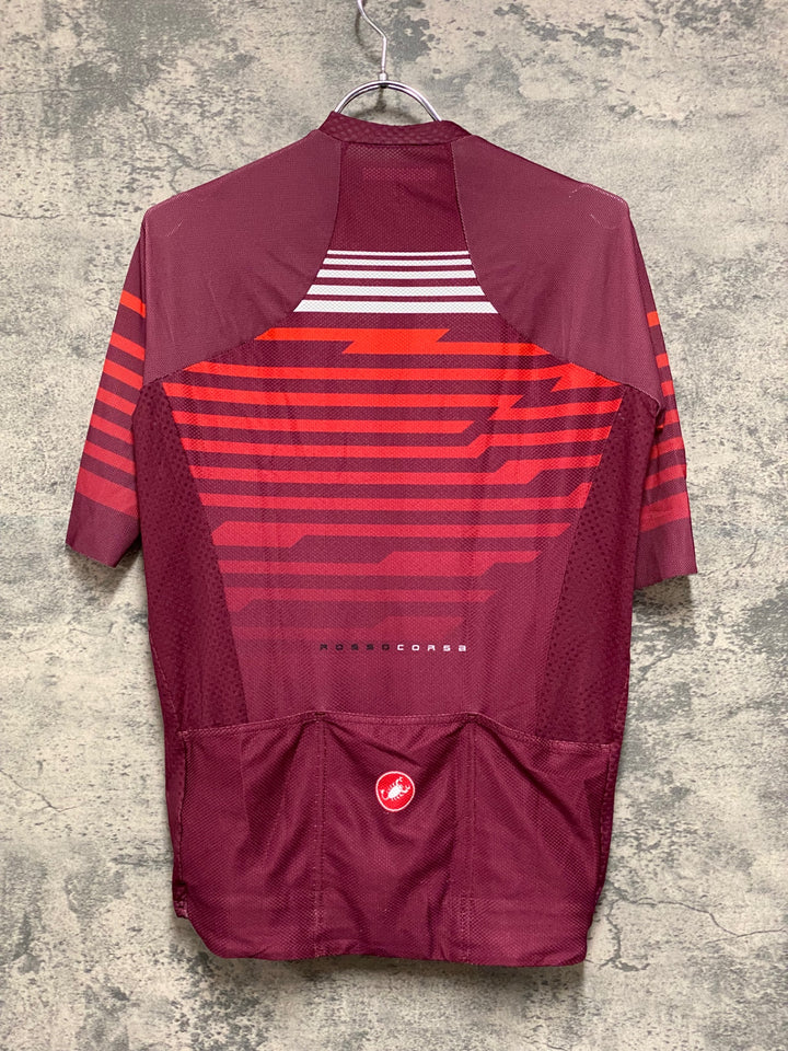 KE513 カステリ CASTELLI ROSSO CORSA 半袖 サイクルジャージ 赤 L