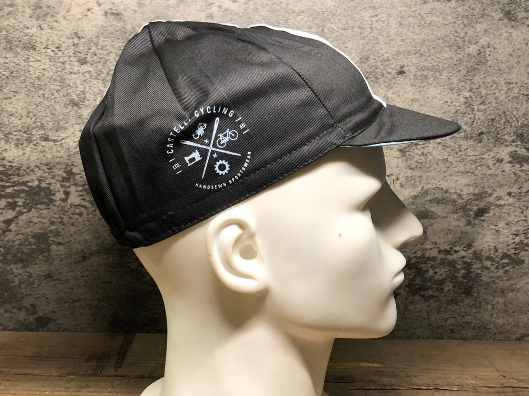 JP857 カステリ CASTELLI サイクルキャップ 黒 ワンサイズ