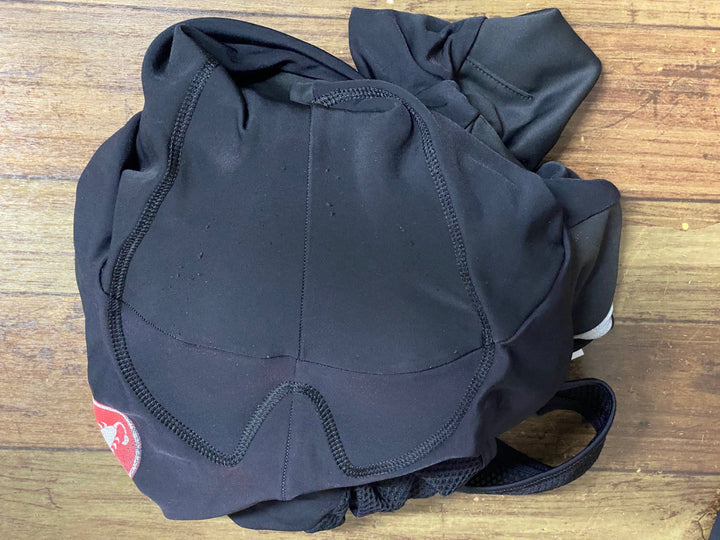 KP752 カステリ CASTELLI ビブタイツ 黒 S 裏起毛 ※ロゴの割れ