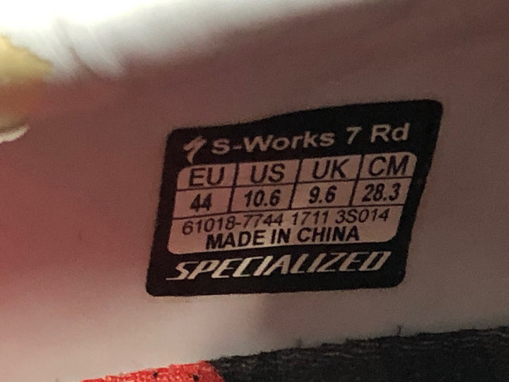 KA131 スペシャライズド SPECIALIZED S-WORKS 7 RD ビンディングシューズ 3穴 EU44 白