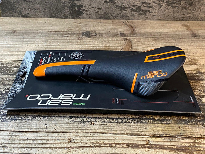 JR316 サンマルコ san marco CONCOR CARBON FX サドル 黒オレンジ NARROW CARBON レール