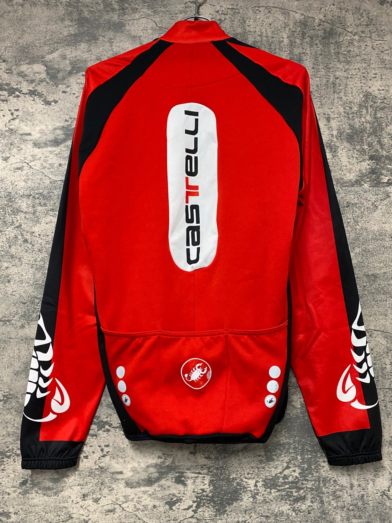 JF446 カステリ CASTELLI ROSSOCORSA 長袖 サイクルジャケット 赤 L