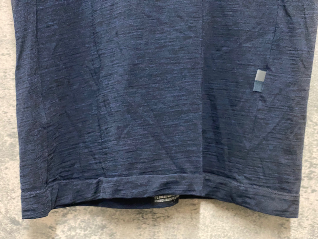 KC832 ラファ Rapha MERINO POLO 半袖 ポロシャツ 濃紺 XS ※一部変色