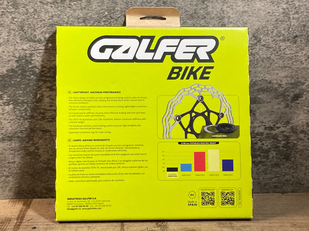 KB505 ガルファー GALFER DISC SHARK ROAD ディスクブレーキ ローター Φ140 センターロック 未使用品