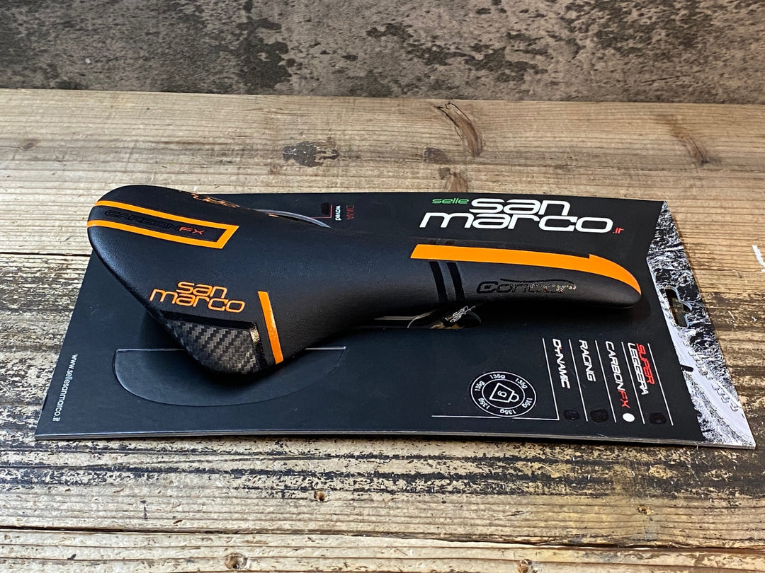 JR316 サンマルコ san marco CONCOR CARBON FX サドル 黒オレンジ NARROW CARBON レール