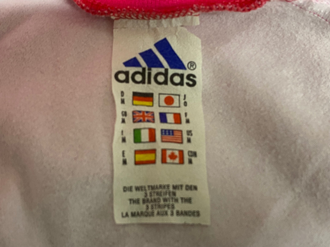 KJ756 アディダス adidas 長袖 サイクルジャージ ピンク 白 O 裏起毛
