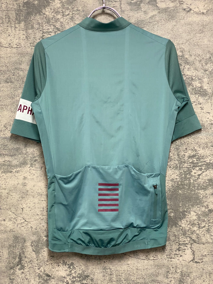 JD884 ラファ Rapha PRO TEAM JERSEY 半袖 サイクルジャージ S 薄緑