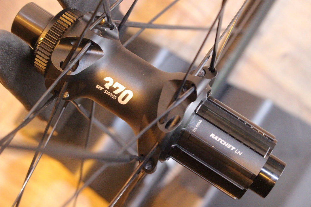 DT SWISS P1800 SPLINE 23 DB アルミ チューブレスレディ ディスク ホイールセット シマノ 11S/12S 内幅20mm 【名古屋店】