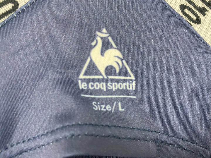 KH065 ルコックスポルティフ le coq sportif ビブタイツ 青 L 裏起毛