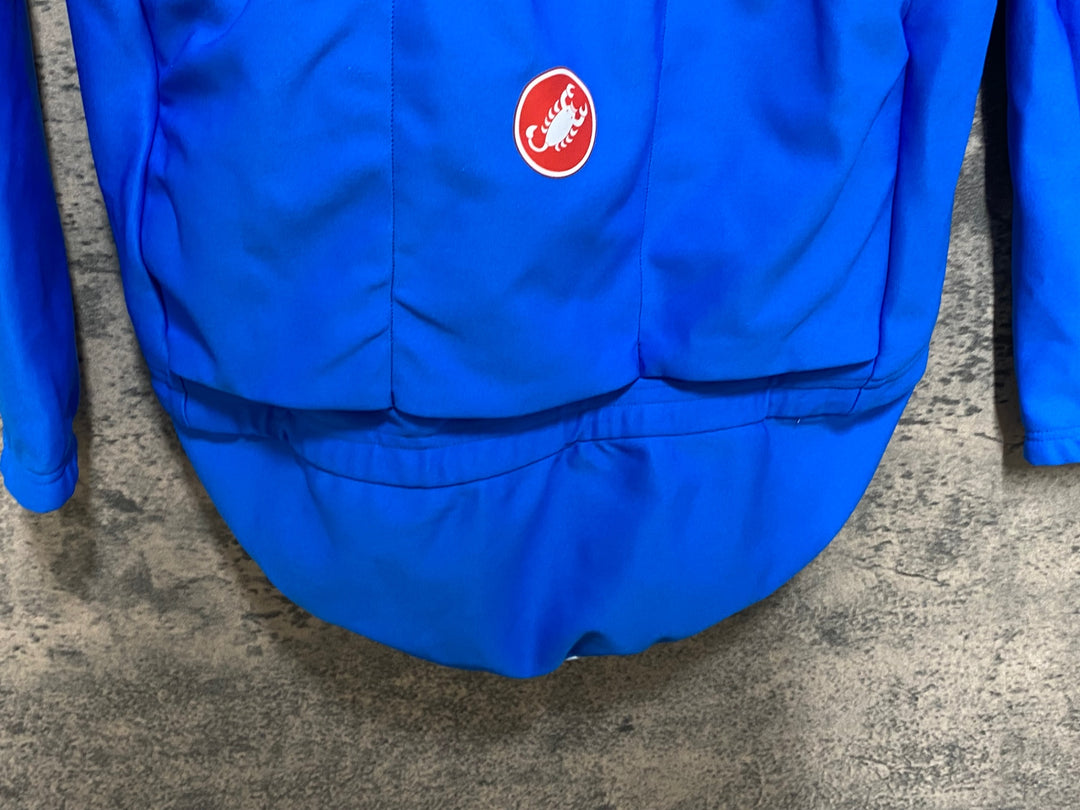 JS470 カステリ CASTELLI AERO LITE JKT 長袖 サイクルジャケット 水色 S GORE-TEX WINDSTOPPER