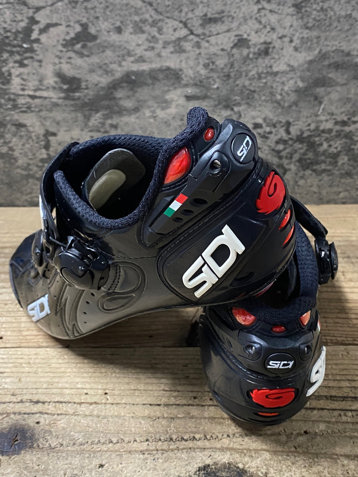 KM086 シディ SIDI WIRE CARBON ビンディングシューズ 黒 EU41 3穴