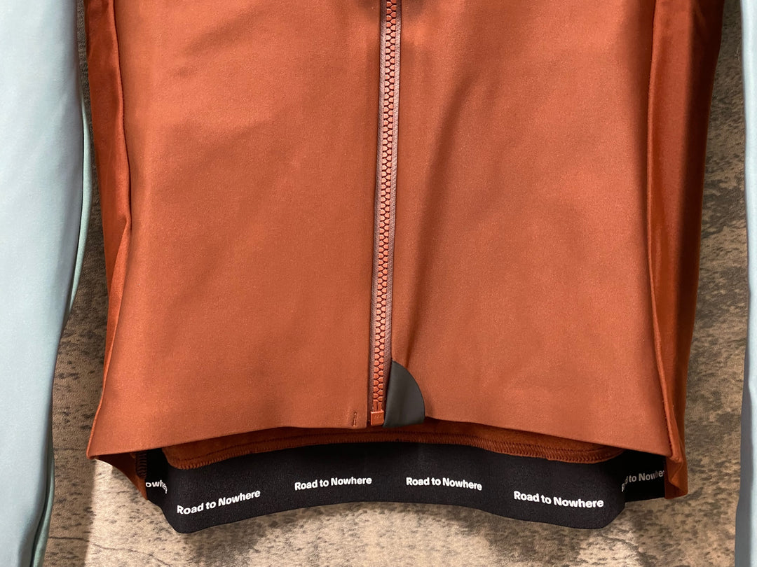 JY480 パスノーマルスタジオ PAS NORMAL STUDIOS Mechanism Thermal Long Sleeve Jersey 長袖 サイクルジャージ オレンジ スカイブルー S 裏起毛