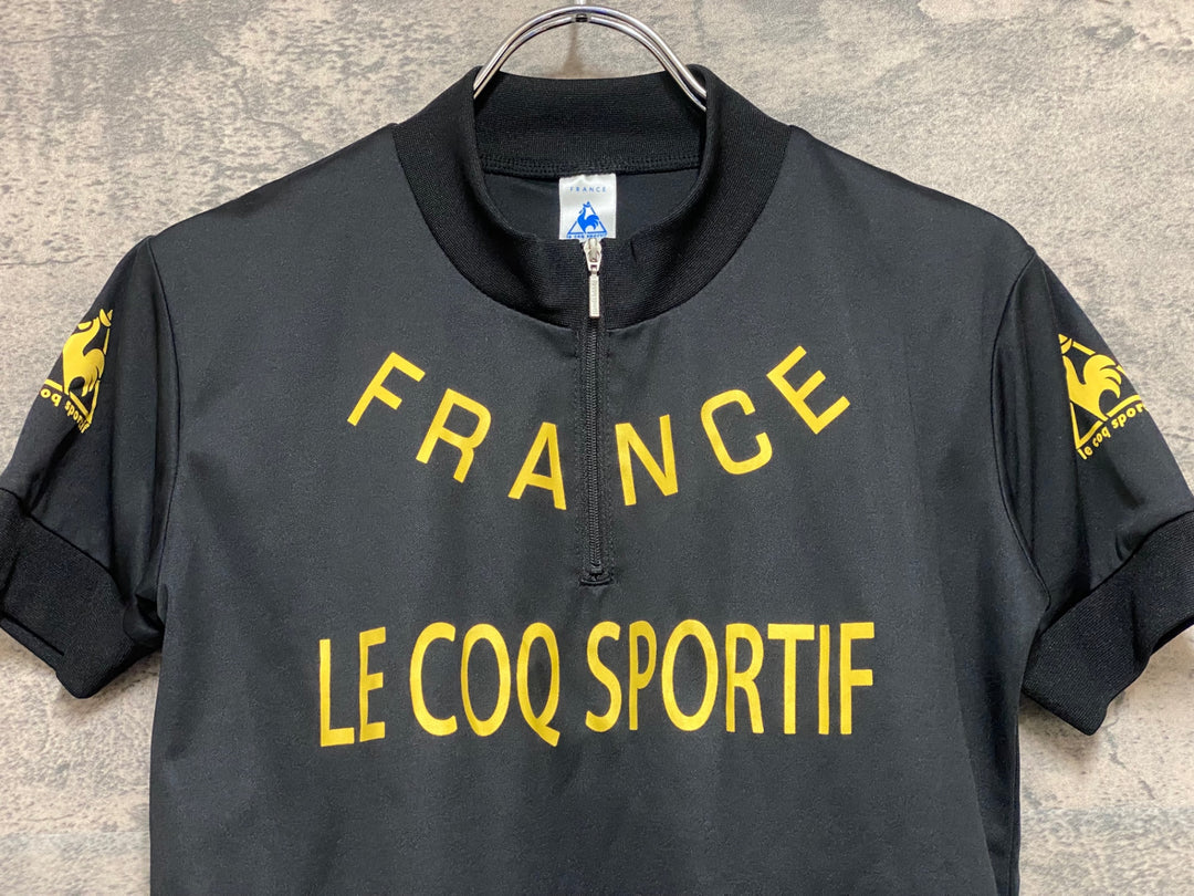 JP365 ルコックスポルティフ le coq sportif 半袖 サイクルジャージ 黒 S