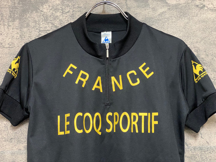 JP365 ルコックスポルティフ le coq sportif 半袖 サイクルジャージ 黒 S