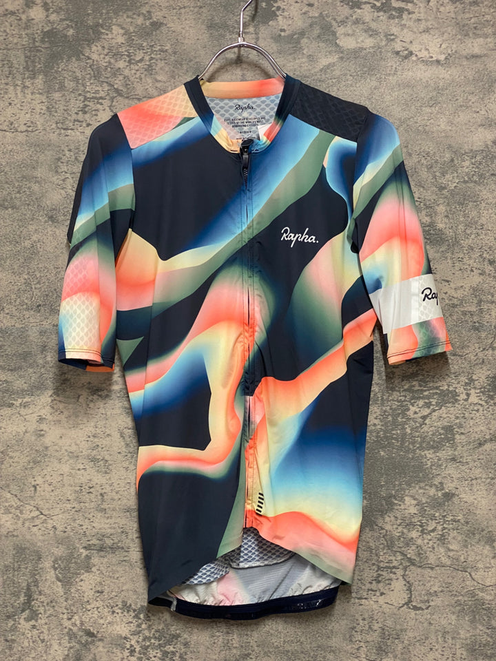 JM526 ラファ Rapha ATHLETES PRO TEAM AERO JERSEY 半袖 サイクルジャージ 総柄 M