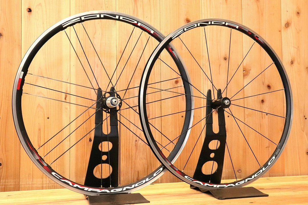 カンパニョーロ CAMPAGNOLO ゾンダ ZONDA アルミ クリンチャー ホイールセット シマノ 11S/12S ナローリム 15C 【芦屋店】